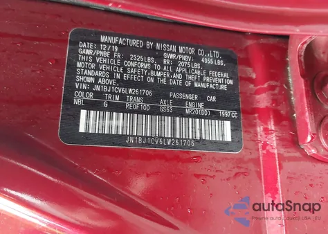 2020 Nissan Rogue Sport S/Sv/Sl from USA, damaged, VIN JN1BJ1CV6LW261706